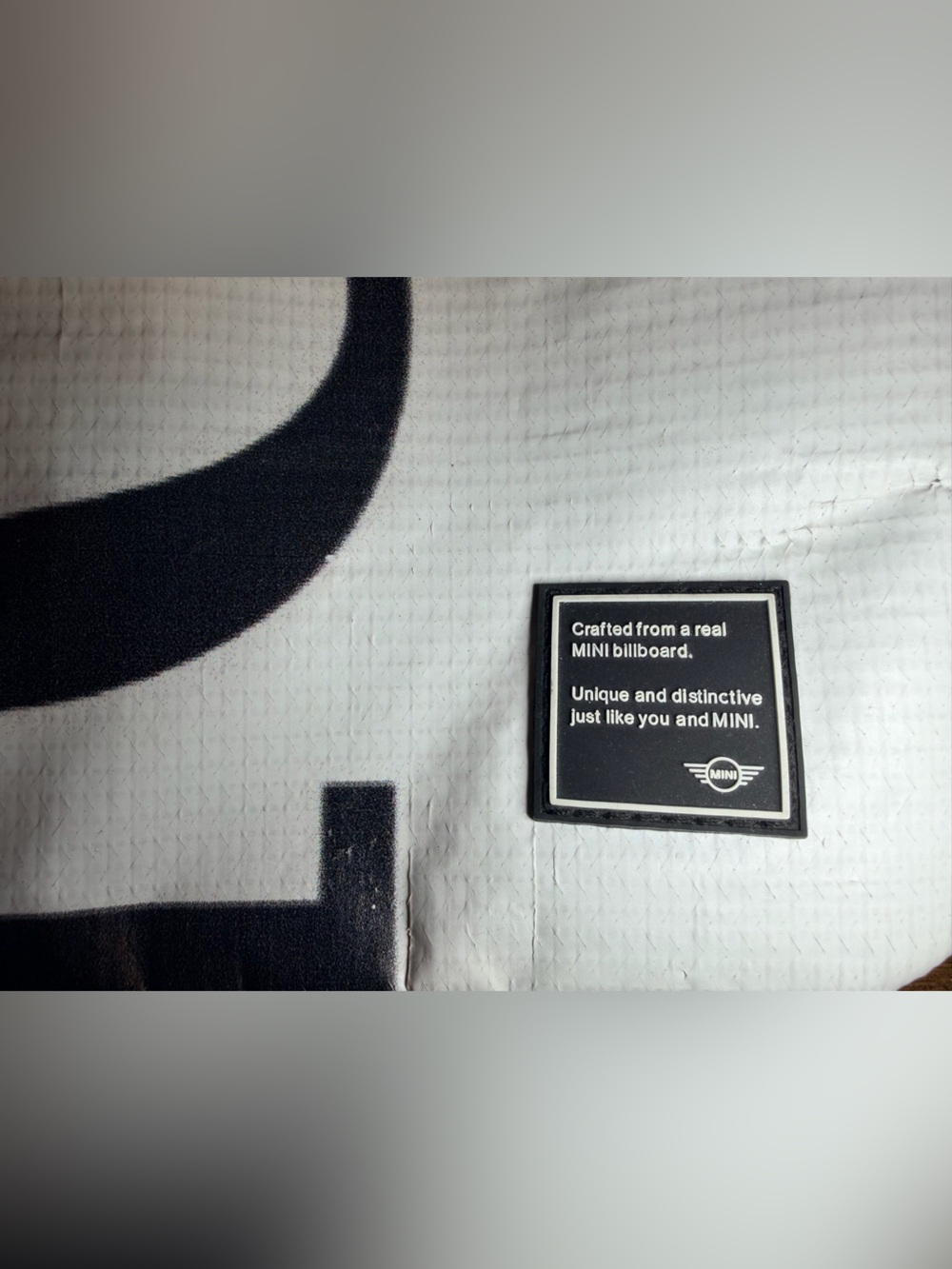 Mini Cooper White and Black pouch